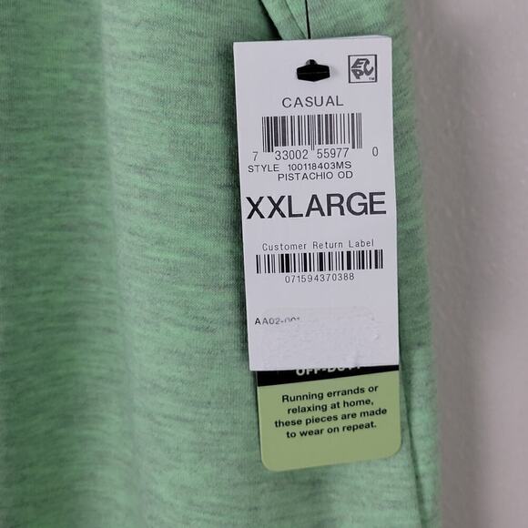 NWT Ideology Womens Pistachio Green Short-Sleeve Crossover-Hem T-Shirt Size‎ XXL - Picture 5 of 6